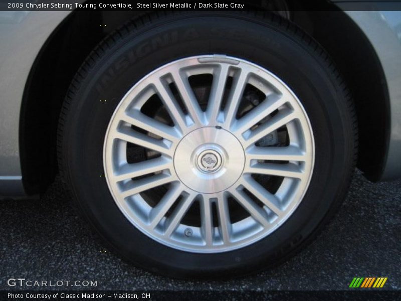 Steel Silver Metallic / Dark Slate Gray 2009 Chrysler Sebring Touring Convertible