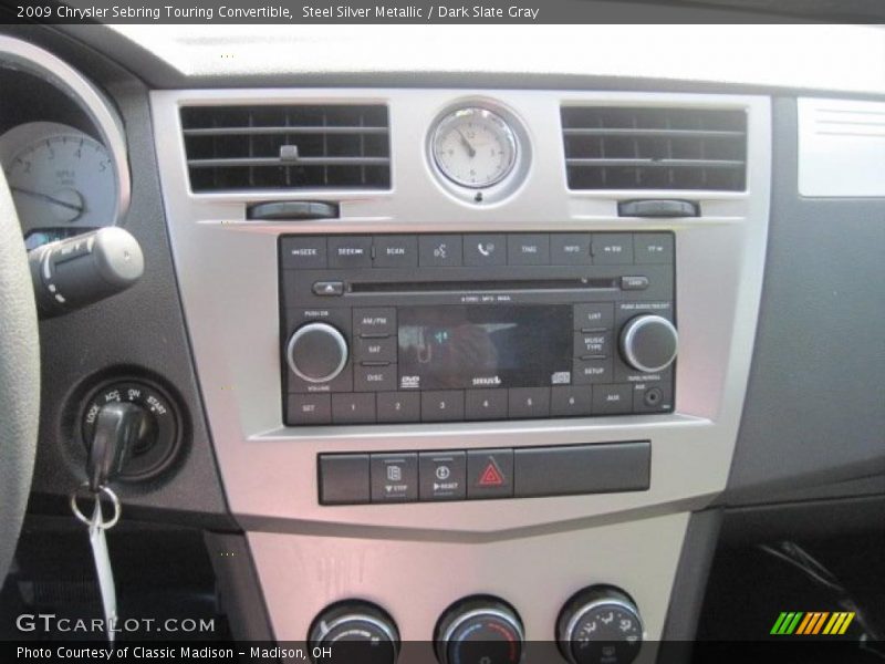 Steel Silver Metallic / Dark Slate Gray 2009 Chrysler Sebring Touring Convertible