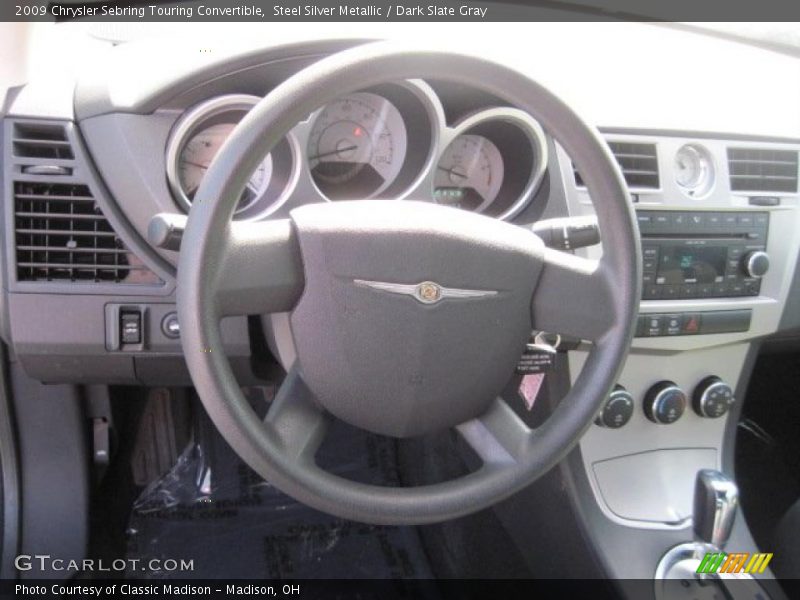Steel Silver Metallic / Dark Slate Gray 2009 Chrysler Sebring Touring Convertible