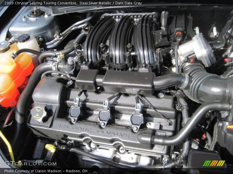 Steel Silver Metallic / Dark Slate Gray 2009 Chrysler Sebring Touring Convertible
