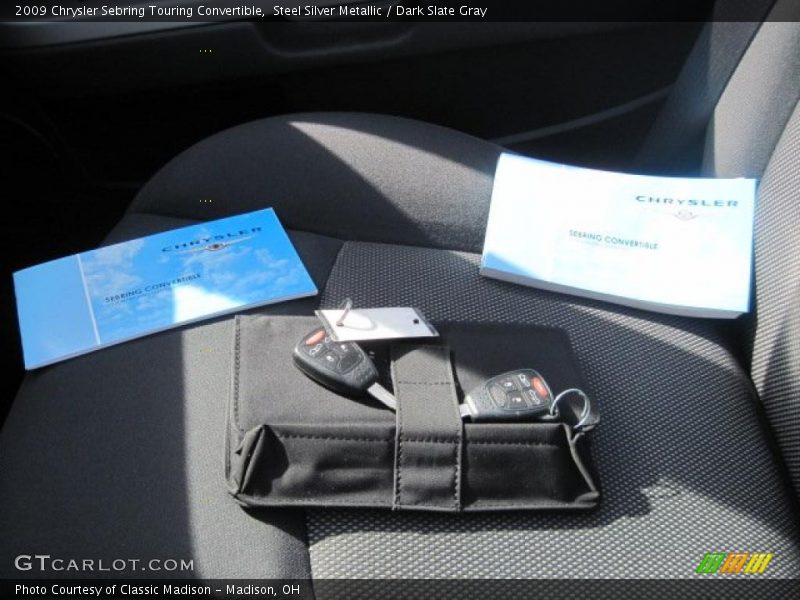 Steel Silver Metallic / Dark Slate Gray 2009 Chrysler Sebring Touring Convertible