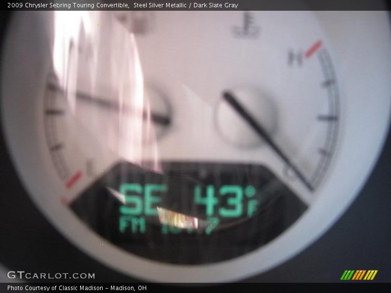Steel Silver Metallic / Dark Slate Gray 2009 Chrysler Sebring Touring Convertible
