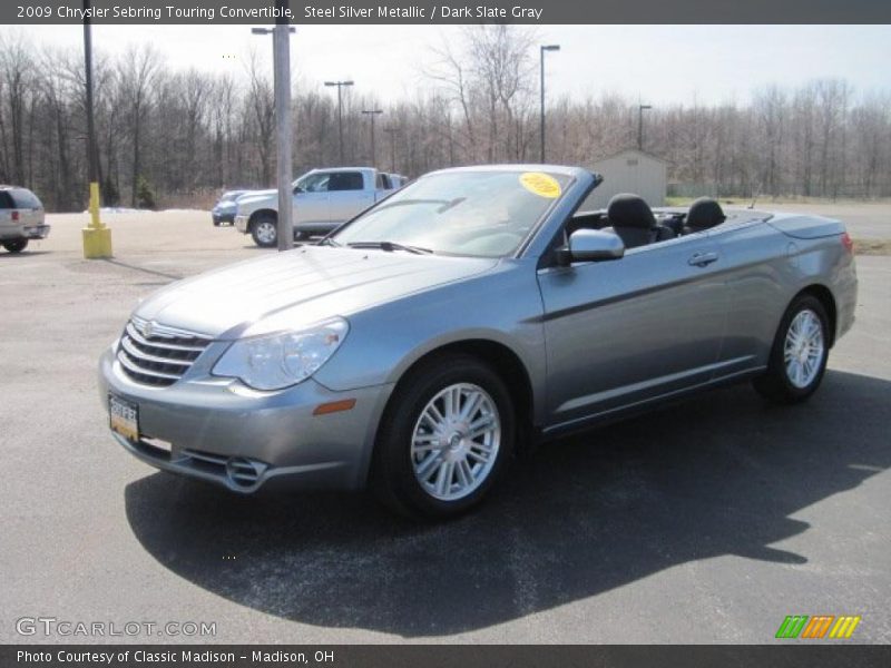 Steel Silver Metallic / Dark Slate Gray 2009 Chrysler Sebring Touring Convertible