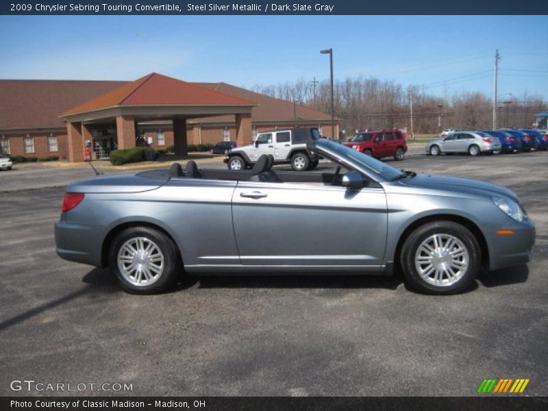 Steel Silver Metallic / Dark Slate Gray 2009 Chrysler Sebring Touring Convertible