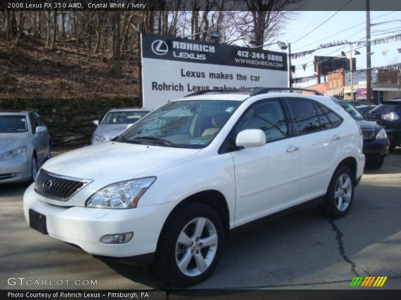 Crystal White / Ivory 2008 Lexus RX 350 AWD