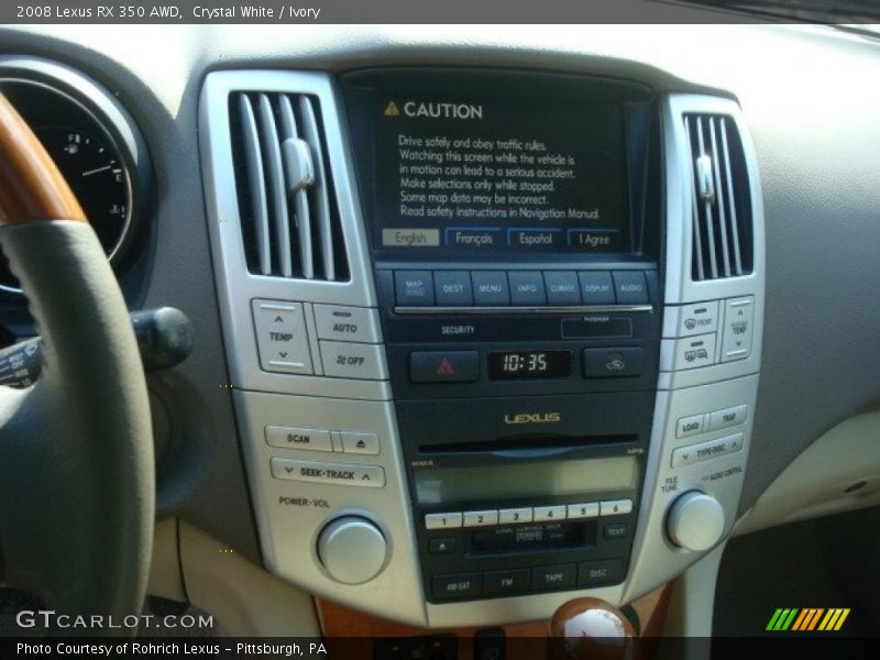 Crystal White / Ivory 2008 Lexus RX 350 AWD
