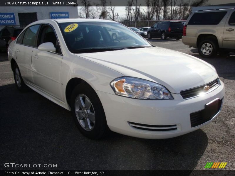 White / Ebony 2009 Chevrolet Impala LT