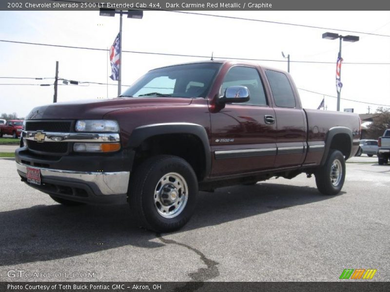 Dark Carmine Red Metallic / Graphite 2002 Chevrolet Silverado 2500 LT Extended Cab 4x4