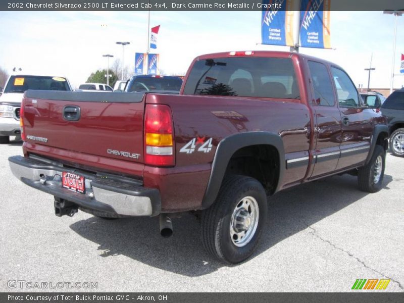 Dark Carmine Red Metallic / Graphite 2002 Chevrolet Silverado 2500 LT Extended Cab 4x4