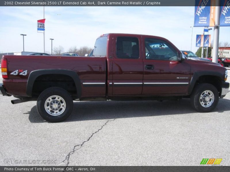 Dark Carmine Red Metallic / Graphite 2002 Chevrolet Silverado 2500 LT Extended Cab 4x4