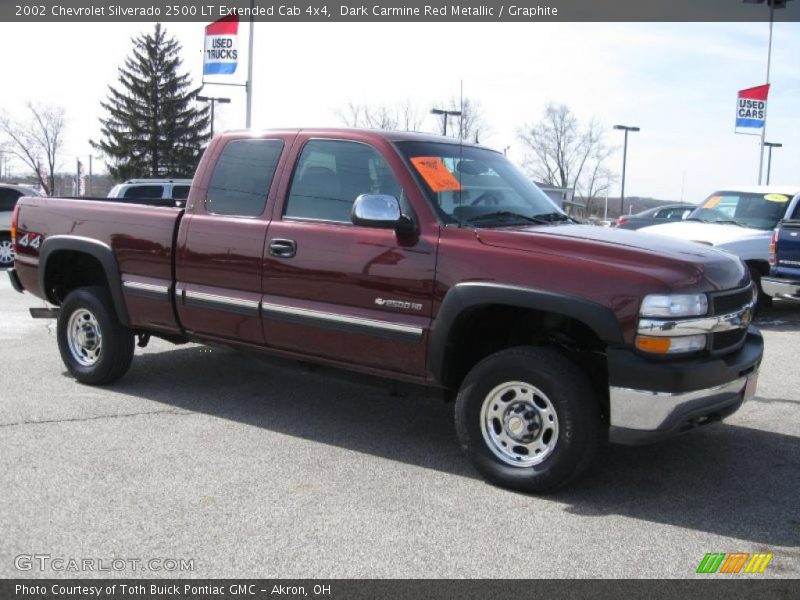Dark Carmine Red Metallic / Graphite 2002 Chevrolet Silverado 2500 LT Extended Cab 4x4