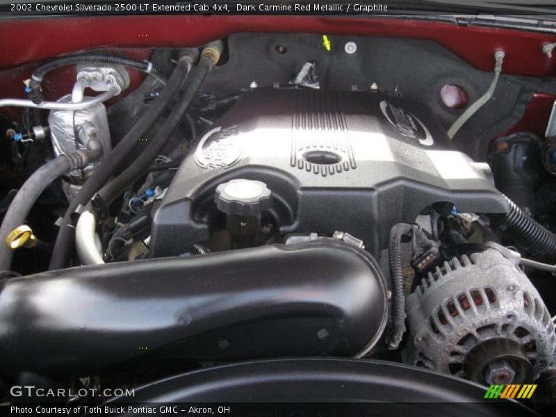 Dark Carmine Red Metallic / Graphite 2002 Chevrolet Silverado 2500 LT Extended Cab 4x4
