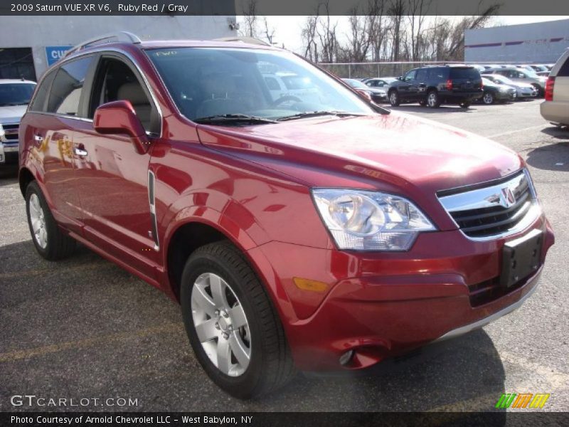 Ruby Red / Gray 2009 Saturn VUE XR V6