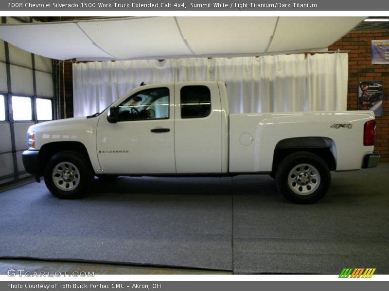 Summit White / Light Titanium/Dark Titanium 2008 Chevrolet Silverado 1500 Work Truck Extended Cab 4x4