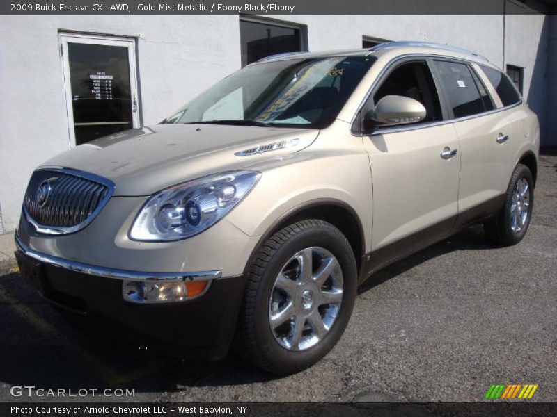 Gold Mist Metallic / Ebony Black/Ebony 2009 Buick Enclave CXL AWD