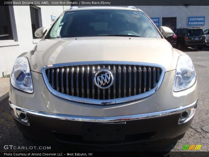 Gold Mist Metallic / Ebony Black/Ebony 2009 Buick Enclave CXL AWD