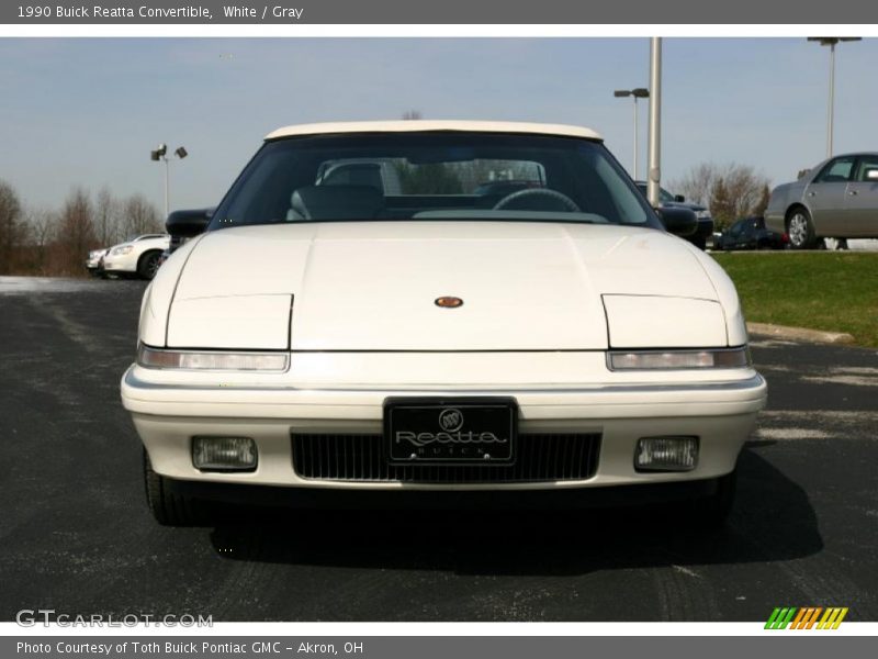 White / Gray 1990 Buick Reatta Convertible