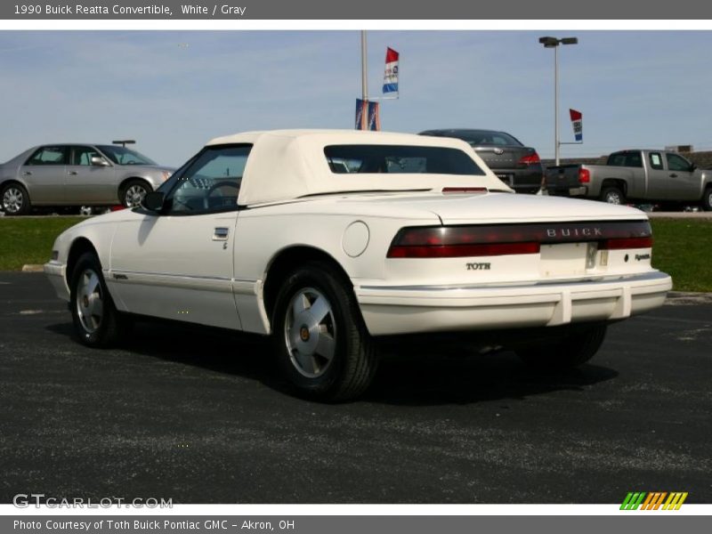 White / Gray 1990 Buick Reatta Convertible