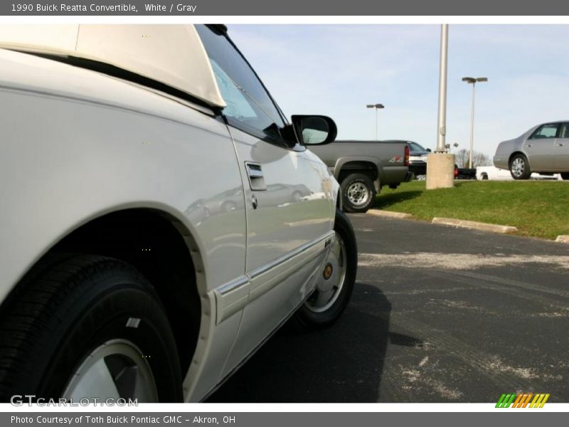 White / Gray 1990 Buick Reatta Convertible