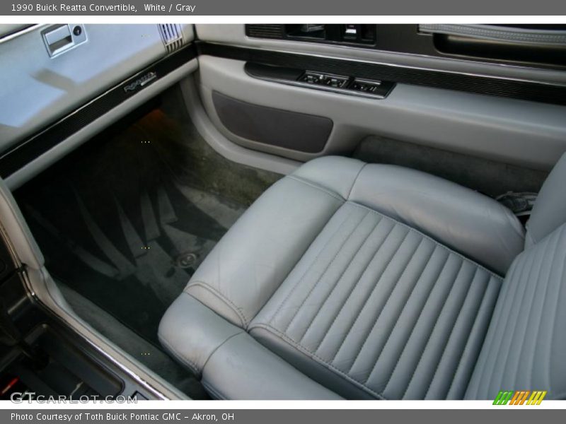 White / Gray 1990 Buick Reatta Convertible