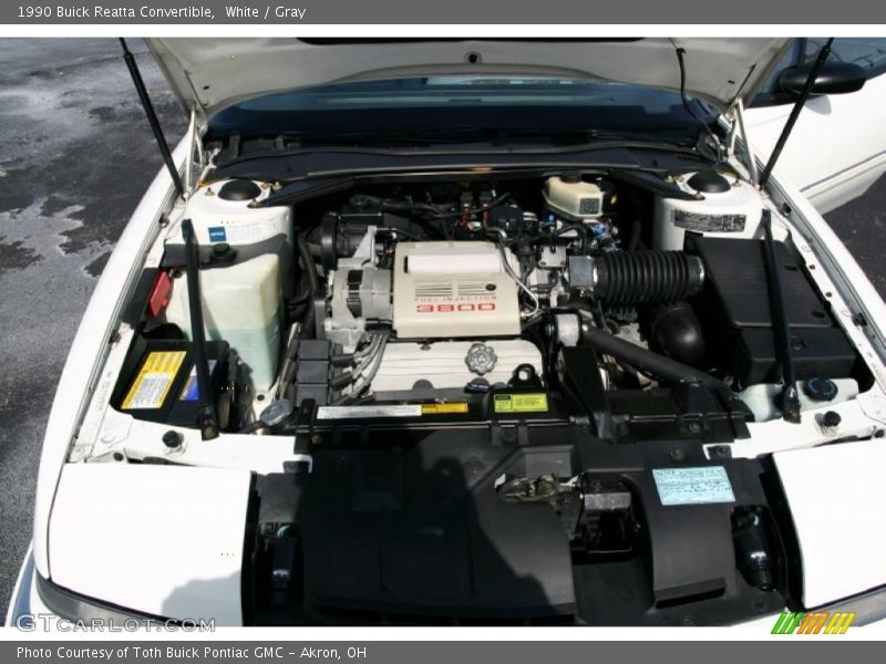 White / Gray 1990 Buick Reatta Convertible