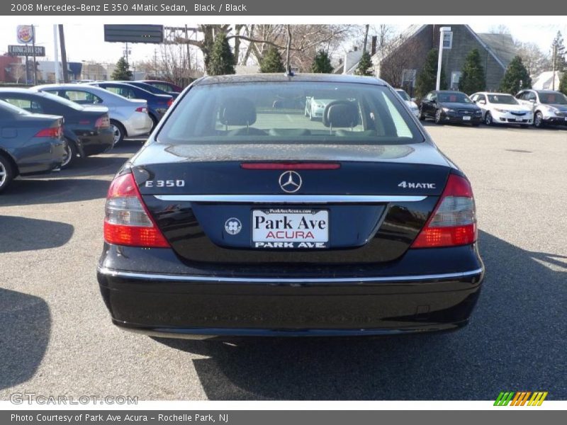 Black / Black 2008 Mercedes-Benz E 350 4Matic Sedan