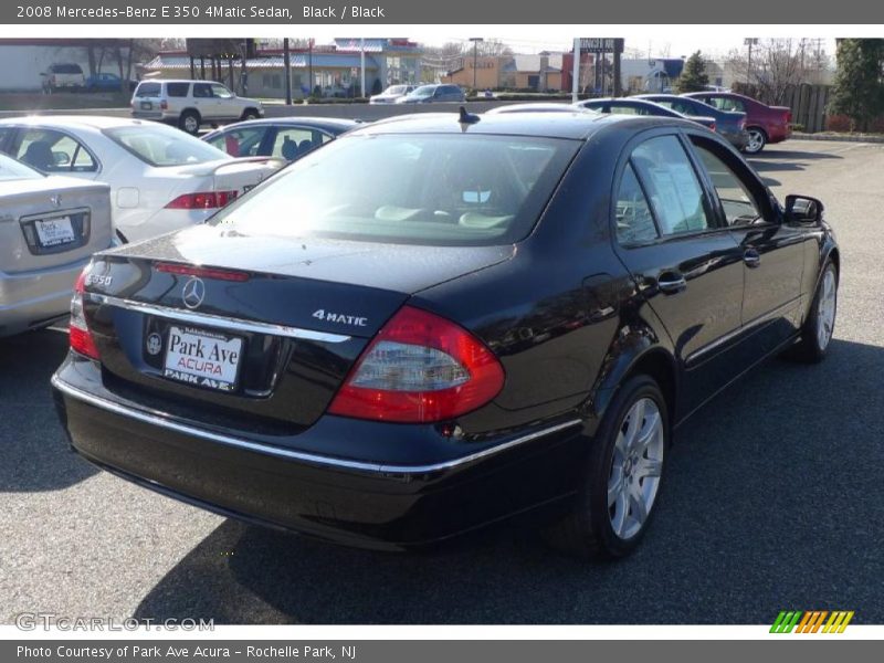 Black / Black 2008 Mercedes-Benz E 350 4Matic Sedan