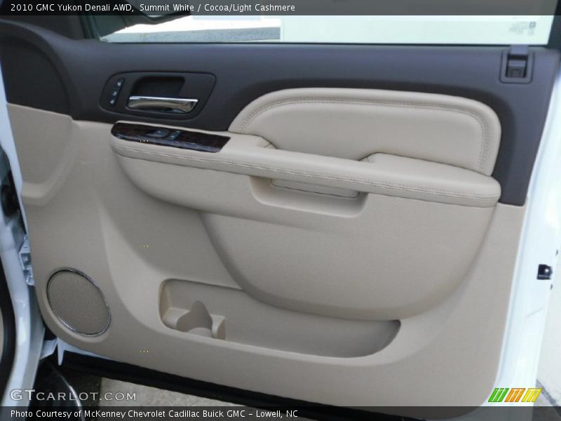 Summit White / Cocoa/Light Cashmere 2010 GMC Yukon Denali AWD