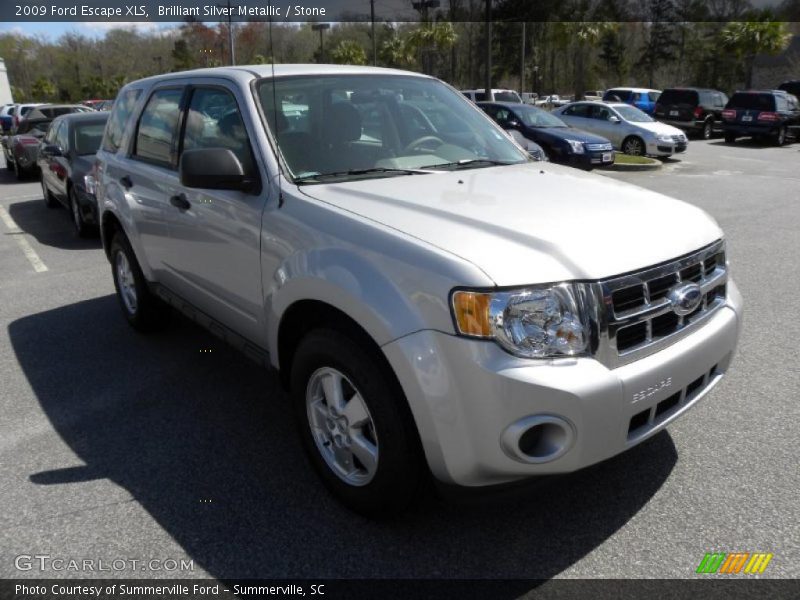 Brilliant Silver Metallic / Stone 2009 Ford Escape XLS