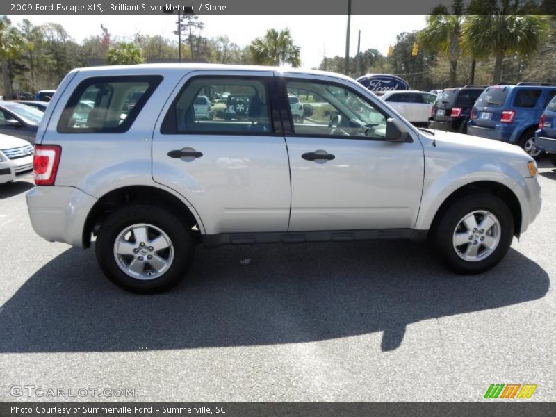 Brilliant Silver Metallic / Stone 2009 Ford Escape XLS