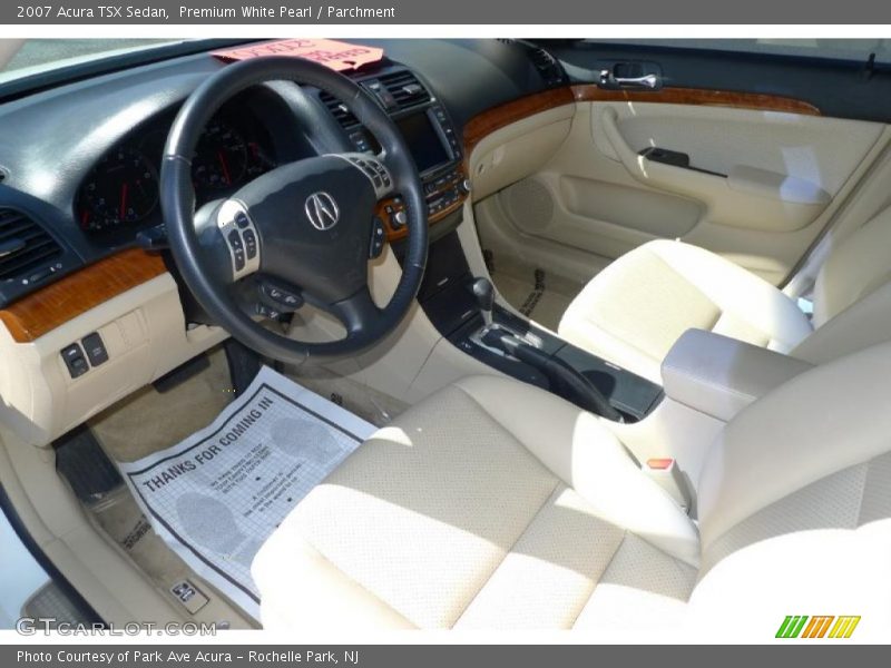 Premium White Pearl / Parchment 2007 Acura TSX Sedan