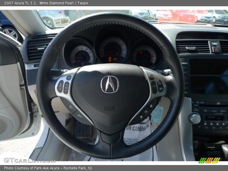 White Diamond Pearl / Taupe 2007 Acura TL 3.2