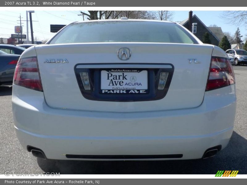 White Diamond Pearl / Taupe 2007 Acura TL 3.2