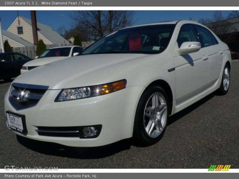 White Diamond Pearl / Taupe 2007 Acura TL 3.2