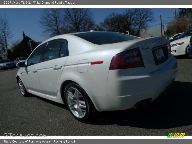 White Diamond Pearl / Taupe 2007 Acura TL 3.2