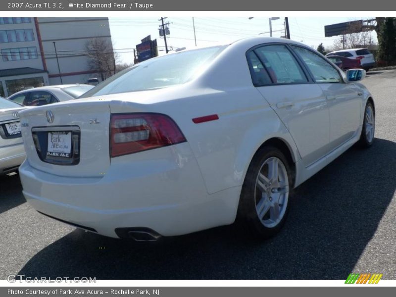 White Diamond Pearl / Taupe 2007 Acura TL 3.2