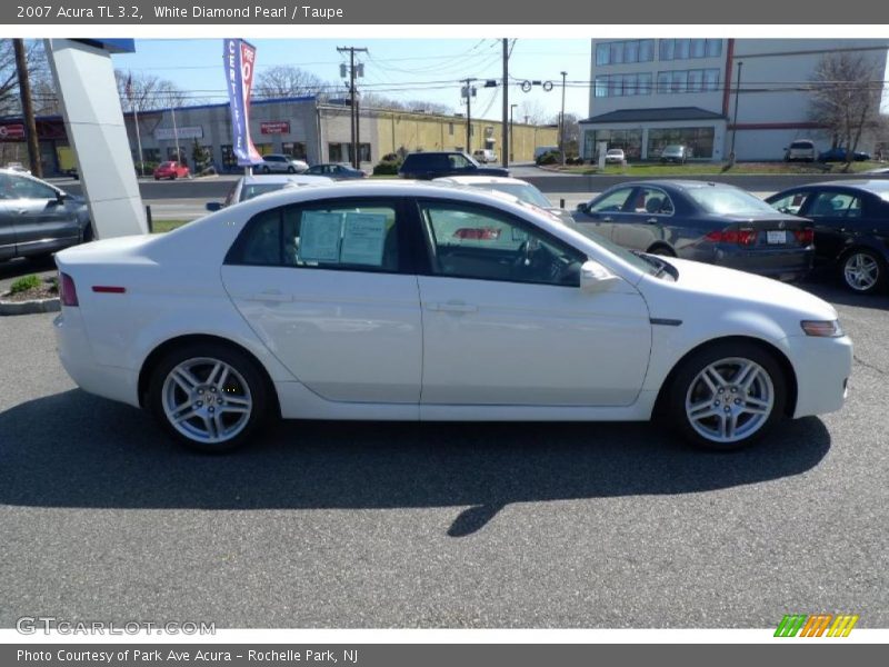 White Diamond Pearl / Taupe 2007 Acura TL 3.2