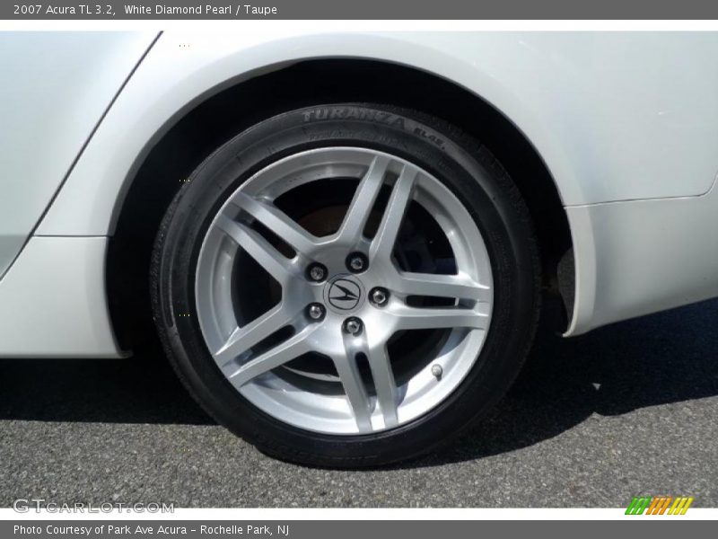 White Diamond Pearl / Taupe 2007 Acura TL 3.2