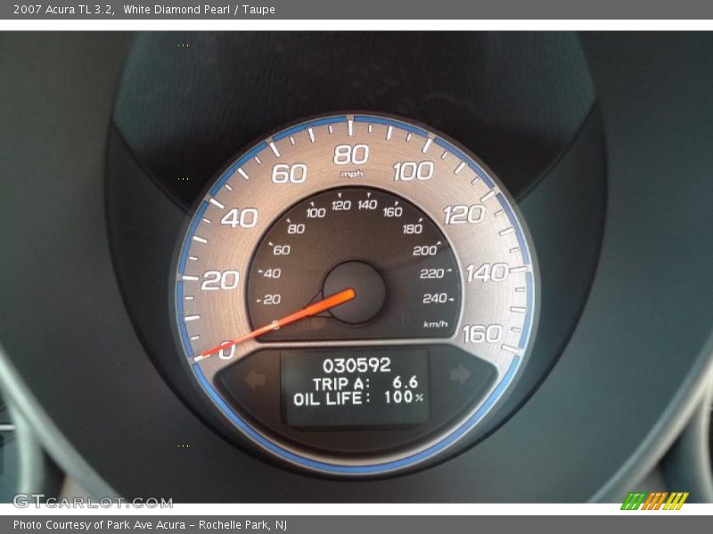 White Diamond Pearl / Taupe 2007 Acura TL 3.2
