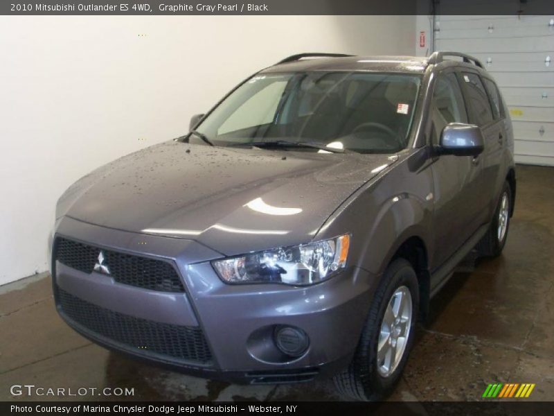 Graphite Gray Pearl / Black 2010 Mitsubishi Outlander ES 4WD