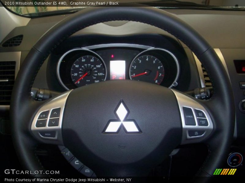 Graphite Gray Pearl / Black 2010 Mitsubishi Outlander ES 4WD