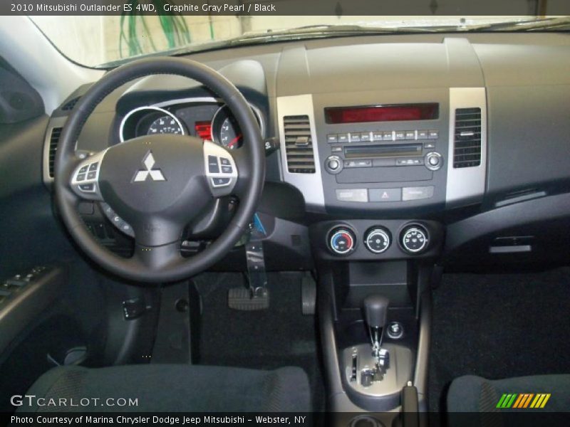 Graphite Gray Pearl / Black 2010 Mitsubishi Outlander ES 4WD