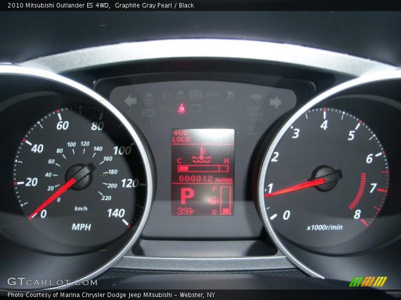 Graphite Gray Pearl / Black 2010 Mitsubishi Outlander ES 4WD