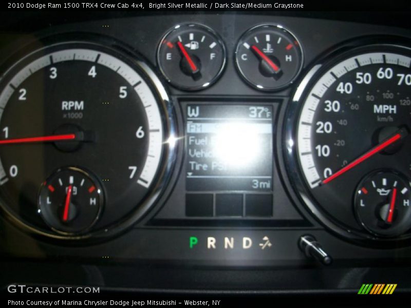 Bright Silver Metallic / Dark Slate/Medium Graystone 2010 Dodge Ram 1500 TRX4 Crew Cab 4x4