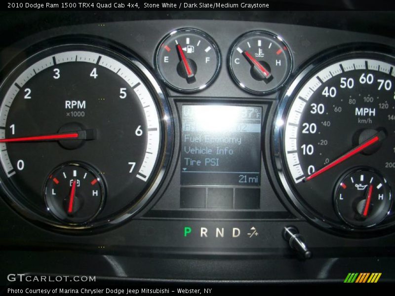 Stone White / Dark Slate/Medium Graystone 2010 Dodge Ram 1500 TRX4 Quad Cab 4x4