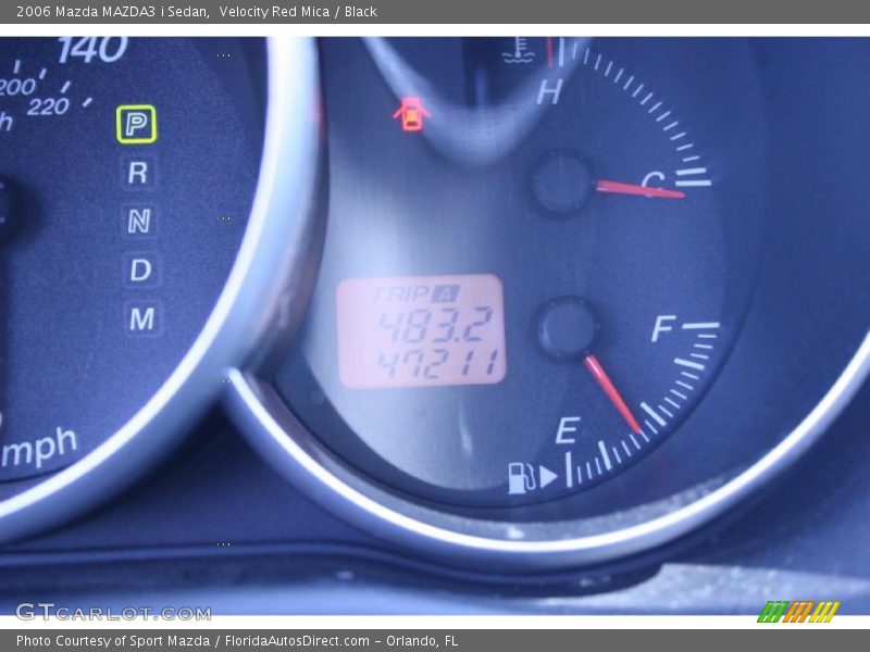 Velocity Red Mica / Black 2006 Mazda MAZDA3 i Sedan