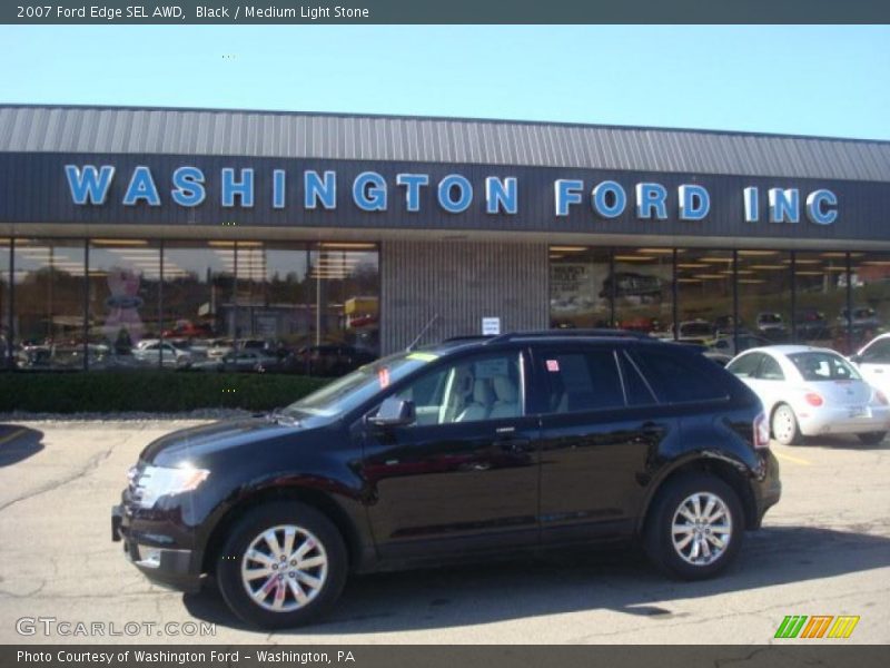 Black / Medium Light Stone 2007 Ford Edge SEL AWD