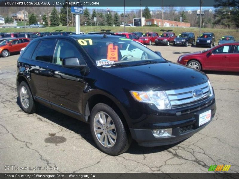 Black / Medium Light Stone 2007 Ford Edge SEL AWD