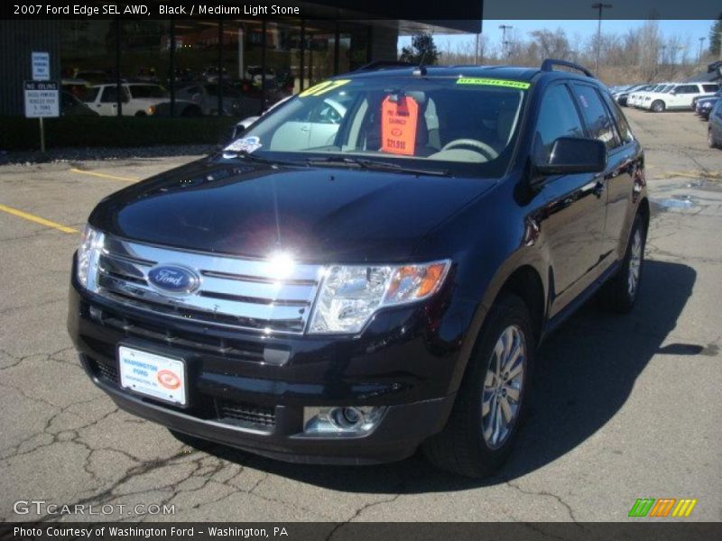Black / Medium Light Stone 2007 Ford Edge SEL AWD