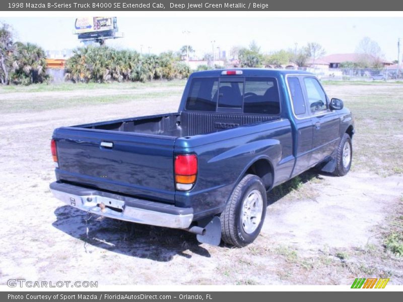 Deep Jewel Green Metallic / Beige 1998 Mazda B-Series Truck B4000 SE Extended Cab